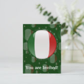 Italien-Blasen-Flagge Einladung (Stehend Vorderseite)