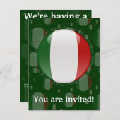 Italien-Blasen-Flagge Einladung (Vorne/Hinten)