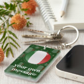 Italien Blasen-Flagge Schlüsselanhänger (Vorderseite rechts)