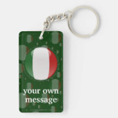 Italien Blasen-Flagge Schlüsselanhänger (Rückseite)