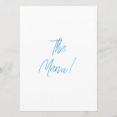 Italien Blauer handgeschriebene, Gezeichnet Medite Menükarte (Rückseite)