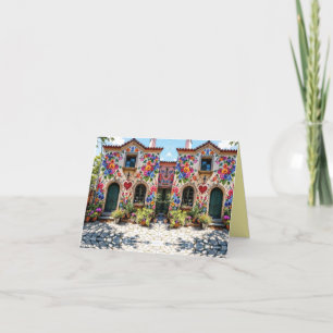 Italien Blumen House Deko Dankeskarte