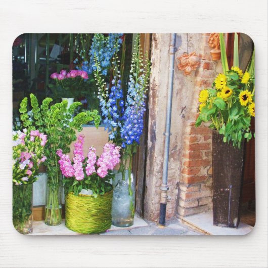 Italien - Blumen-Markt - SONNENBLUMEN Mousepad (Vorne)