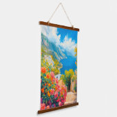 Italien Blumen Wandteppich Mit Holzrahmen (Gewinkelt)