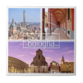 Italien BOLOGNA, Piazza Maggiore, zwei Türme, Fliese (Vorderseite)