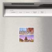 Italien BOLOGNA, Piazza Maggiore, zwei Türme, Kühl Magnet (In Situ (Geschirrspüler))