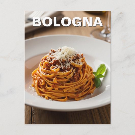 Italien Bologna Tagliatelle al ragù Postkarte (Vorderseite)
