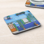 Italien, Burano. Ein buntes Haus in Burano in der  Untersetzer (Linke Seite)