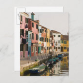 Italien, Burano Farbige Häuser der Linie a Postkarte (Vorne/Hinten)