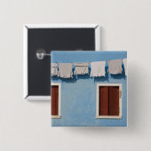 Italien, Burano. Wäscherei und Fenster entlang Button (Vorne & Hinten)