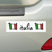Italien-Bürsten-Flagge Autoaufkleber (Auf Auto)