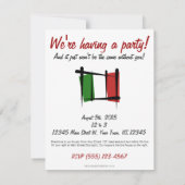 Italien-Bürsten-Flagge Einladung (Rückseite)