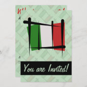 Italien-Bürsten-Flagge Einladung (Vorne/Hinten)