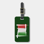 Italien-Bürsten-Flagge Gepäckanhänger (Vorderseite vertikal)