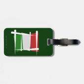 Italien-Bürsten-Flagge Gepäckanhänger (Rückseite horizontal)