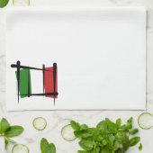 Italien-Bürsten-Flagge Geschirrtuch (Gefaltet)
