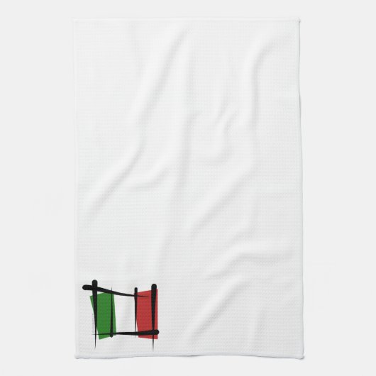 Italien-Bürsten-Flagge Geschirrtuch (Vertikal)