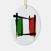 Italien-Bürsten-Flagge Keramikornament (Rechts)