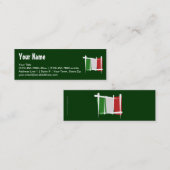 Italien-Bürsten-Flagge Mini Visitenkarte (Vorne/Hinten)
