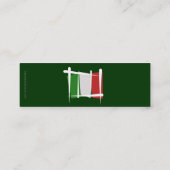 Italien-Bürsten-Flagge Mini Visitenkarte (Rückseite)