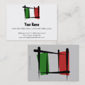 Italien-Bürsten-Flagge Visitenkarte (Vorne/Hinten)