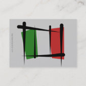 Italien-Bürsten-Flagge Visitenkarte (Rückseite)