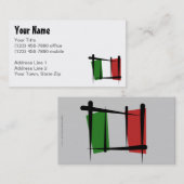 Italien-Bürsten-Flagge Visitenkarte (Vorne/Hinten)