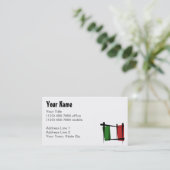 Italien-Bürsten-Flagge Visitenkarte (Stehend Vorderseite)