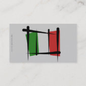 Italien-Bürsten-Flagge Visitenkarte (Rückseite)