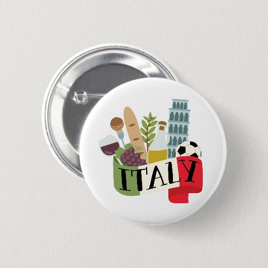 Italien Button (Vorne & Hinten)