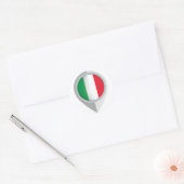 Italien Button Location Flag Runder Aufkleber (Umschlag)