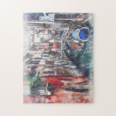 Italien Canal Venice Reflektionsromane Puzzle (Vertikal)