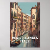 Italien Canalas venezia venezianische Reise Poster (Vorne)