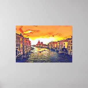 Italien - Canale Grande Digitale Kunst Leinwanddruck
