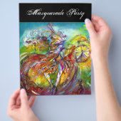 ITALIEN CARNIVAL Masquerade Ball, Tanz und Musik Flyer (Hand)