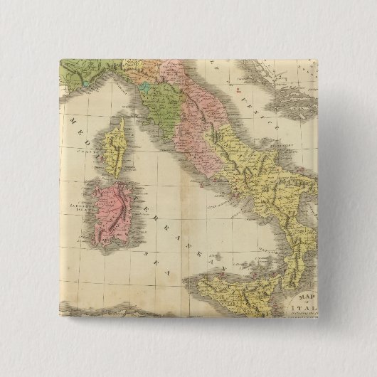 Italien Chonology Atlas Map Button (Vorderseite)