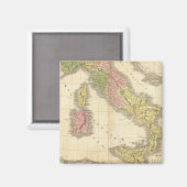 Italien Chonology Atlas Map Magnet (Vorderseite/Rückseite)