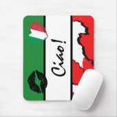 Italien Ciao Italienisches Herz Kiss Mouse Pad Mousepad (Mit Mouse)