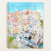 Italien Cinque Terre Aquarellkunst Planer (Vorderseite)