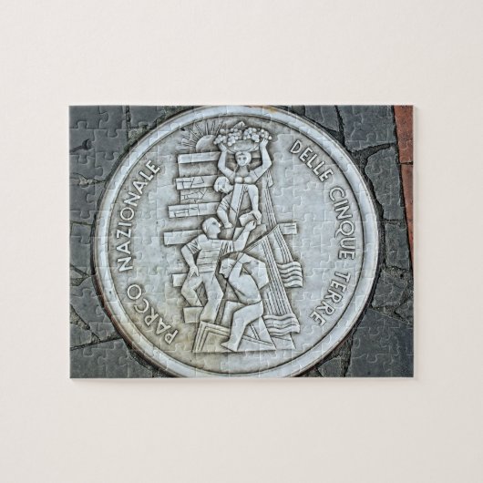 Italien - Cinque Terre Emblem - 8x10 - 110 pc Puzzle (Horizontal)