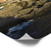 Italien, Cinque Terre, Manarola. Dorf auf der Klip Poster (Ecke)