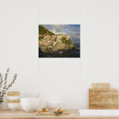Italien, Cinque Terre, Manarola. Dorf auf der Klip Poster (Küche)