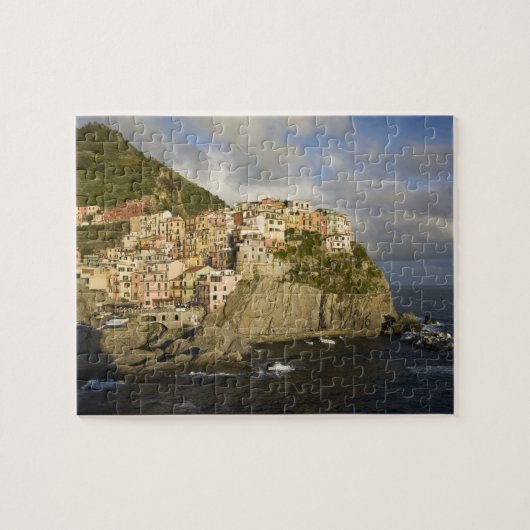 Italien, Cinque Terre, Manarola. Dorf auf der Klip Puzzle (Horizontal)