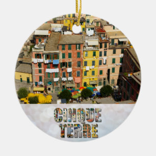 Italien Cinque Terre Vernazza Foto Keramik Ornament