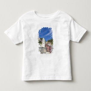 Italien, Cinque Terre, Vernazza, Hafen und Kirche Kleinkind T-shirt