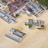 Italien, Cinque Terre, Vernazza, Hafen und Kirche Puzzle (Seite)