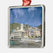 Italien, Cinque Terre, Vernazza, Hafen und Kirche Silbernes Ornament (Links)
