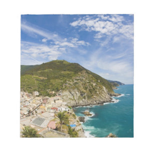 Italien, Cinque Terre, Vernazza, Hangstadt von 2 Notizblock