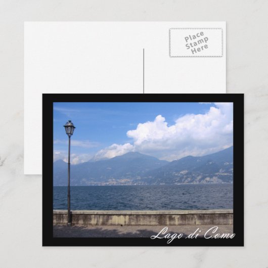 Italien, Comer See Postkarte (Vorne/Hinten)