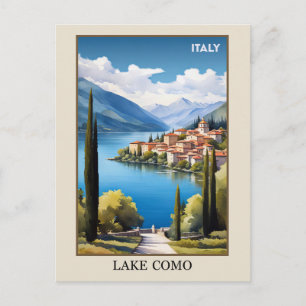Italien Comer See Vintage Travel Postkarte